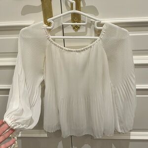 Wilfred white blouse off the shoulder size small